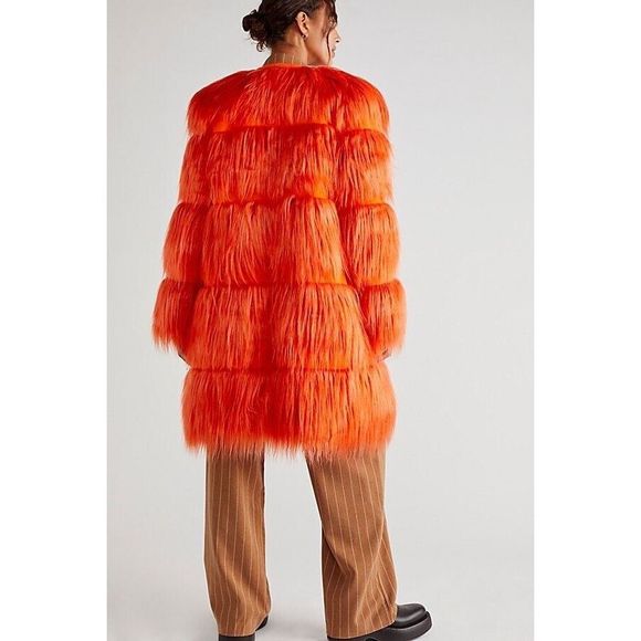NWT Free People Anna Sui Fab Faux Fur Coat Size S. H - Picture 2 of 7